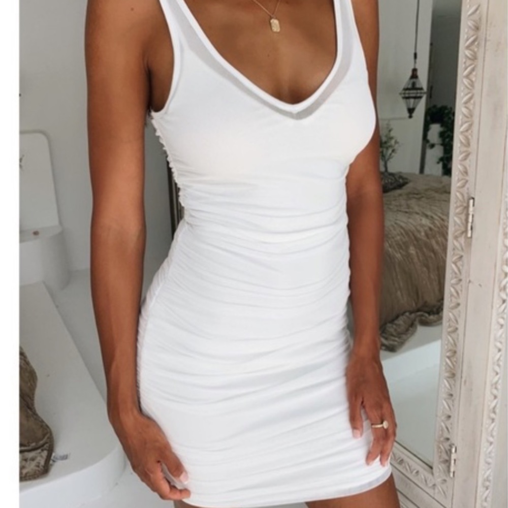 White Bodycon Mini Dress